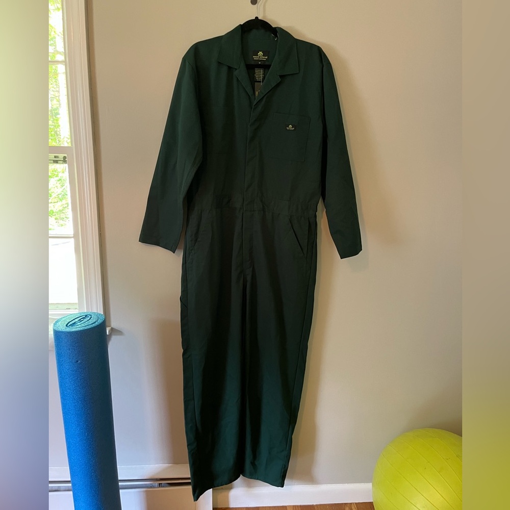 M Hunter Green coveralls natural uniforms NWT